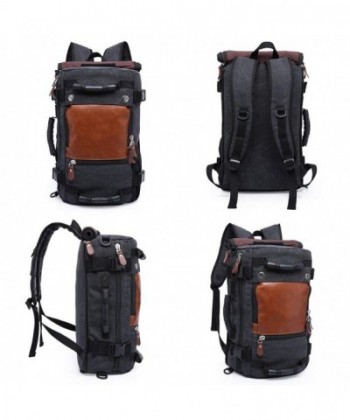 Backpack Handbag Messenger Capacity Rucksack - black - C718DXS2O0Y