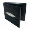 Stingray Leather Bi Fold Wallet Black