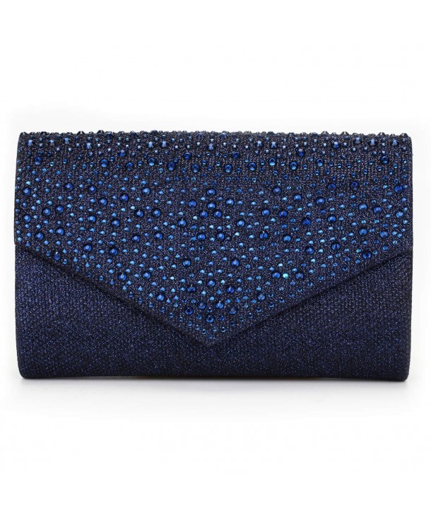 navy blue clutch evening bags