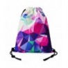 TUONROAD Drawstring Backpack Geometric Colorful