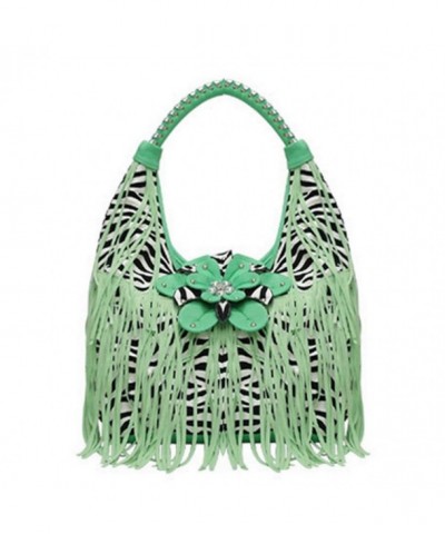 George Jimmy Fringe Flower Handbag