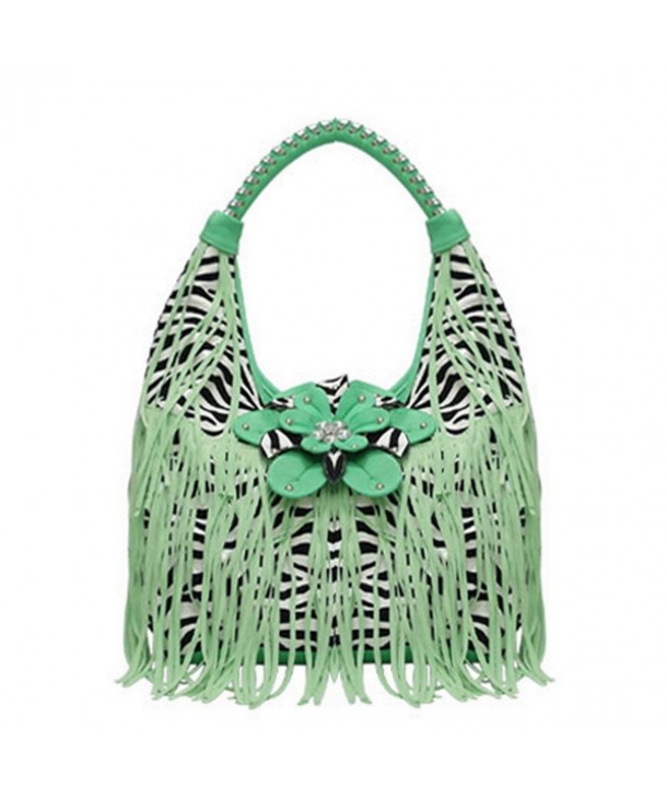 George Jimmy Fringe Flower Handbag