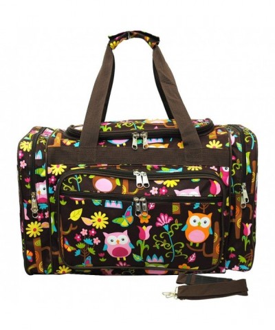 Print Shoulder Medium Duffle Bag brown