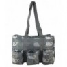 7 Pocket Tote Zipper Gray Whales