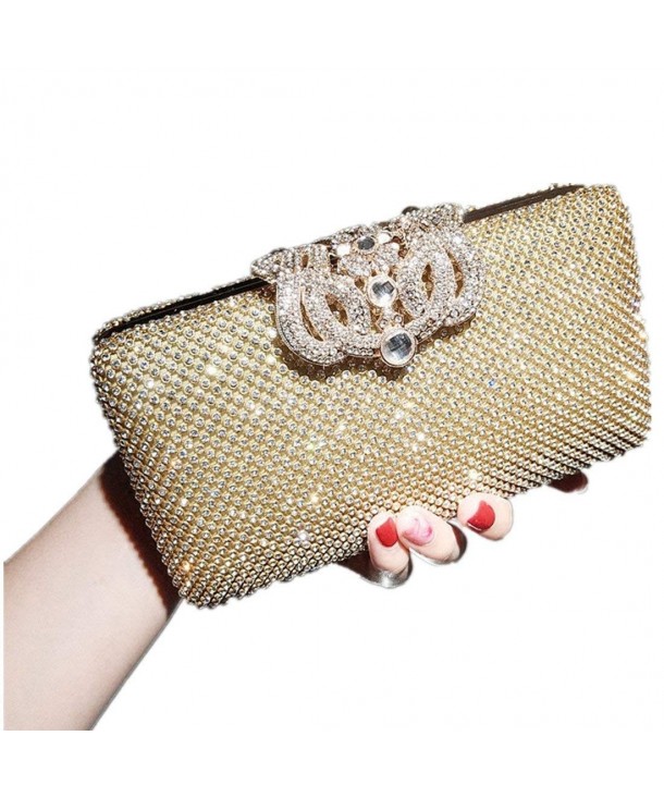 Wedding Crystal Evening Handbag Gold 1175