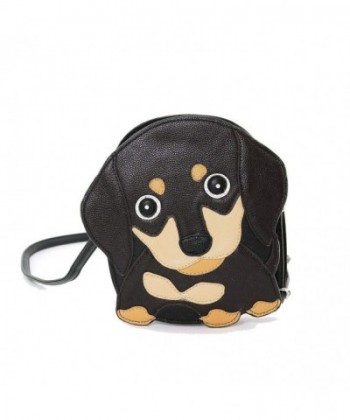 Brown Wiener Puppy Shoulder Crossbody