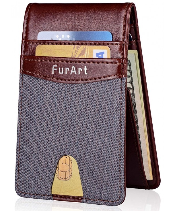 Minimalist Blocking FurArt Leather Wallets