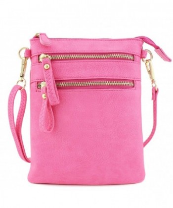 Multi Zipper Pocket Wristlet Crossbody