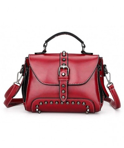 Studded Vintage Handbag Shoulder Leather