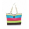 YJYDADA Colored stripes Shopping Shoulder