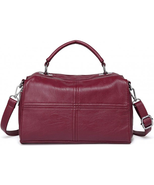 Crossbody VASCHY Leather Shoulder Burgundy