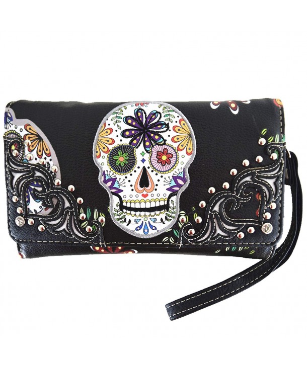 Western Cowgirl Sugar Skull Day of the Dead Halloween Small Pouch ...