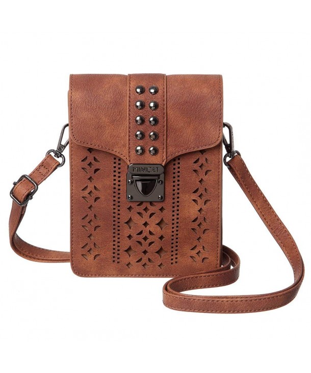 Hollow Texture Crossbody Wallet - Brown-thicker(rfid Blocking ...