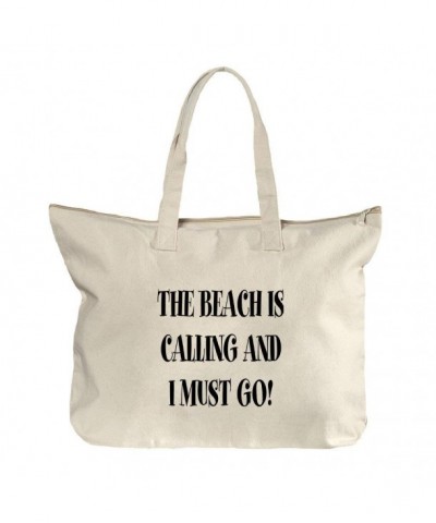 Beach Calling Must Canvas Zipper