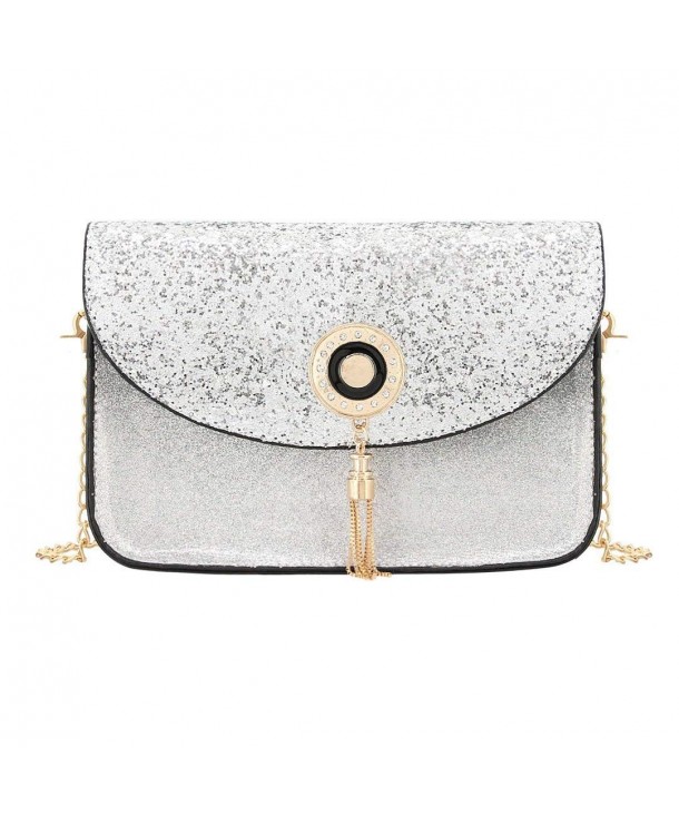 Candice Sequins Leather Crossbody Shoulder