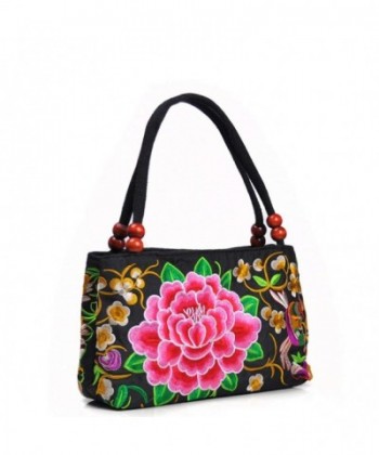 LUOEM Embroidered Handbags Shoulder Embroidery