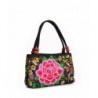 LUOEM Embroidered Handbags Shoulder Embroidery