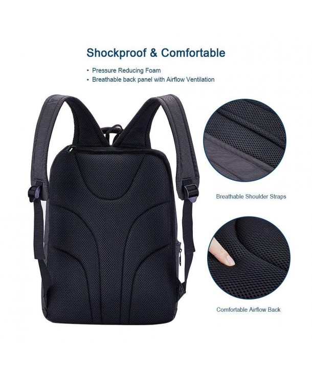 Backpack Business Resistant Computer Lightweight - Black with lime ...
