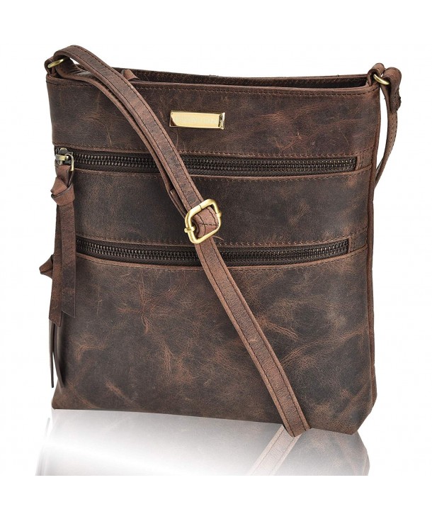 Leather Crossbody Crossover Shoulder Handbags