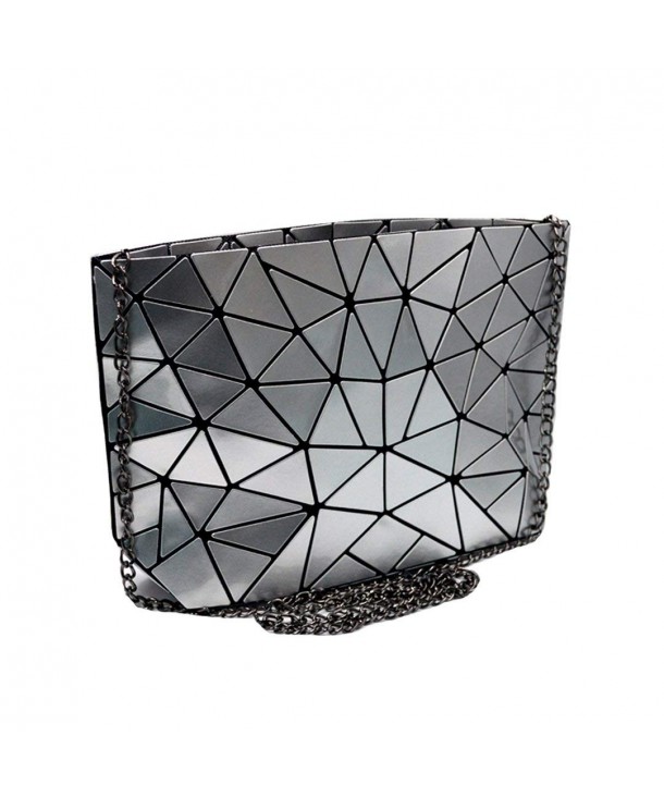 Holographic Envelope Geometric Crossbody Messenger - Silver - C5183WO9XWN