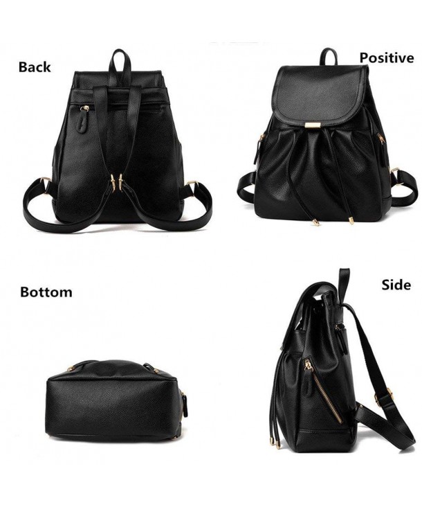 Women Leather Backpack Purse Durable School Travel Bag For Girl Ladies ...