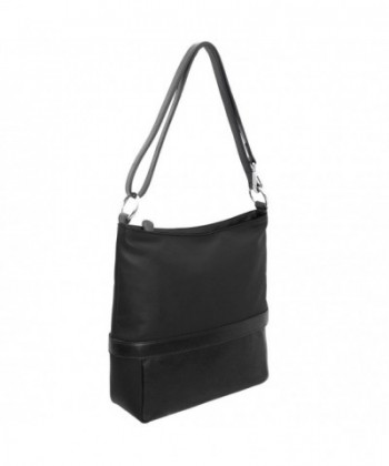 Leather Color Block Shoulder Handbag