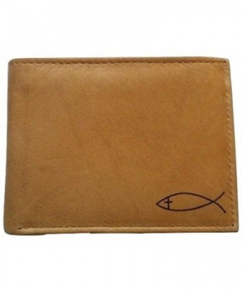 Christian Religious GENUINE LEATHER Bi fold