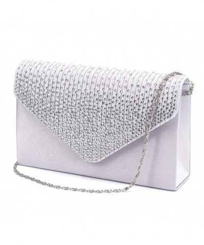 Ladies Evening Diamante Envelope Handbag