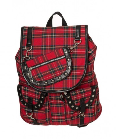 Banned Alternative Tartan Check Backpack