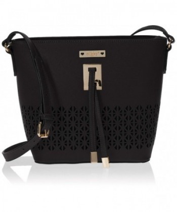 Nikky Womens Black Laser Crossbody