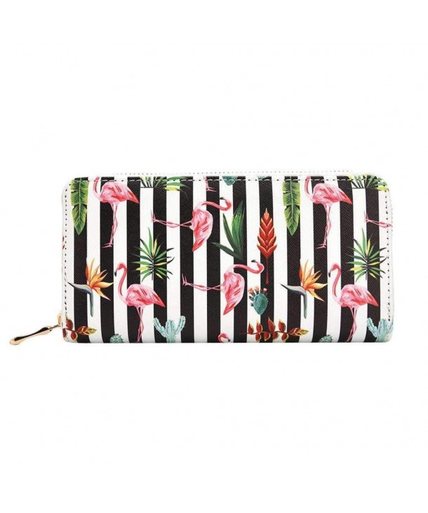 TJEtrade Wallet Leather Pineapple Flamingo