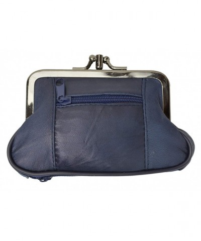 Leather Change Purse Marshal Navy