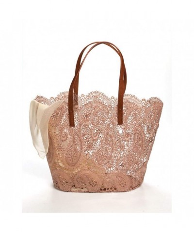 Womens Paisley Lace Tote Handbag
