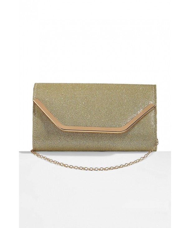 Women Envelope Clutch Party Purse Glitter Mesh Evening Handbag With ...
