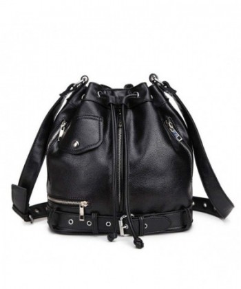 Hynbase Fashion Leather Drawstring Shoulder