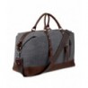 Canvas Overnight Genuine Leather Weekender