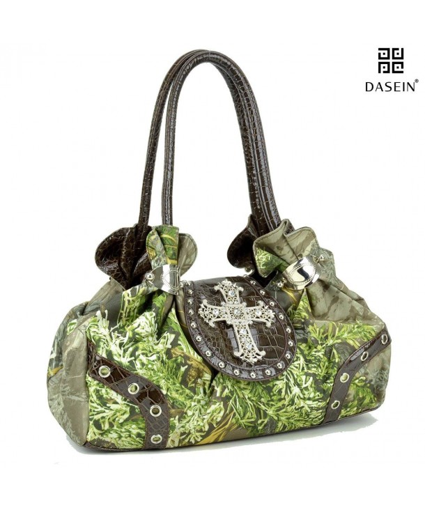 Realtree Studded Camouflage Satchel Rhinestone