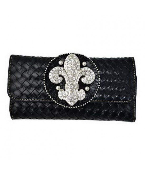 Western Woven Rhinestone Wallet Checkbook