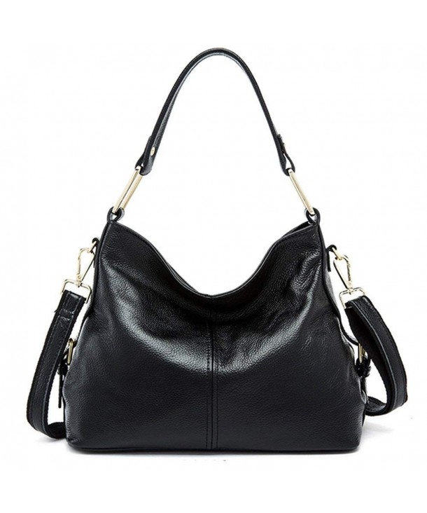 Genuine Leather Handbags for Women Soft Hobo Bag Supple Bucket Bag Totes Shoulder Handbags ...