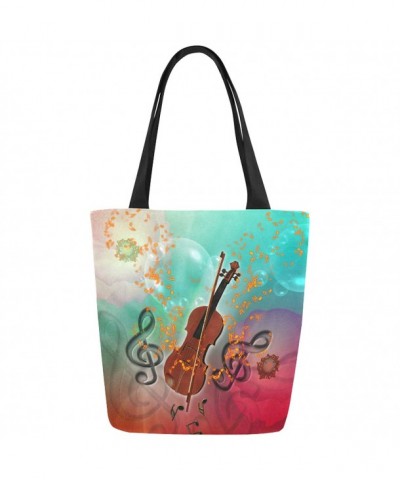 InterestPrint Music Canvas Shoulder Handbag