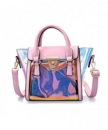 2 in 1 Small Hologram Handbag Crossbody Purse Shoulder Bag - Pink ...