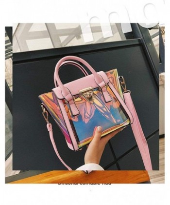 2 in 1 Small Hologram Handbag Crossbody Purse Shoulder Bag - Pink ...