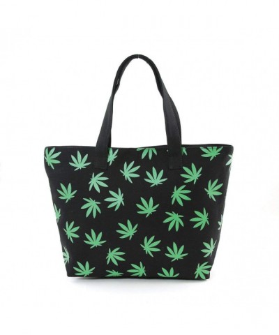 Marijuana Palmate Leaves Printed Canvas