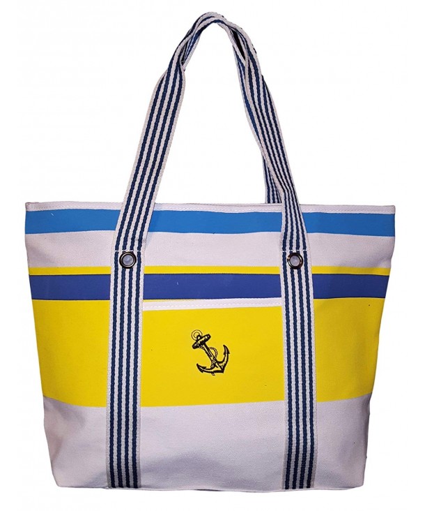 Striped Tote Beach Anchor Personalization