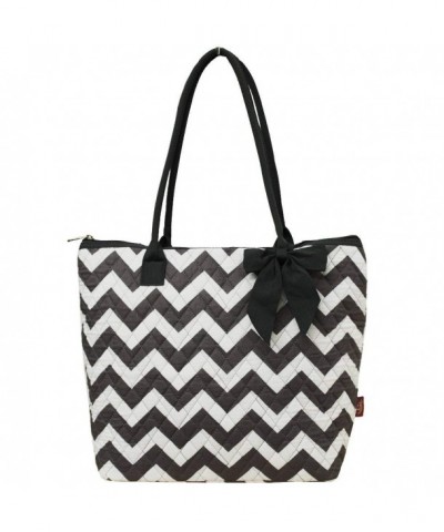 Gray Chevron NGIL Quilted Tote