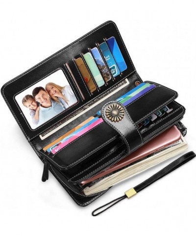 Elegant Wallets Capacity Leather Trifold
