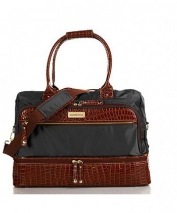 Samantha Brown Croco Embossed Bottom Weekender