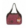 Chala Handbag Shoulder Animal Burgundy