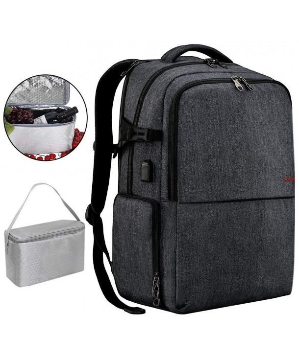 Backpack Waterproof Charging Independent Compartment - Grey-631 ...